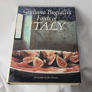 Vintage 80's CoffeeTable Book Giuliano Bugialli's Foods of Italy